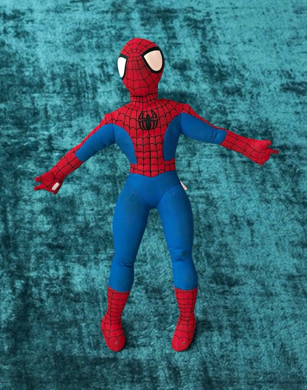 Kellytoy Marvel Spider-Man Plush Stuffed Toy Doll Red Blue Vintage 2004